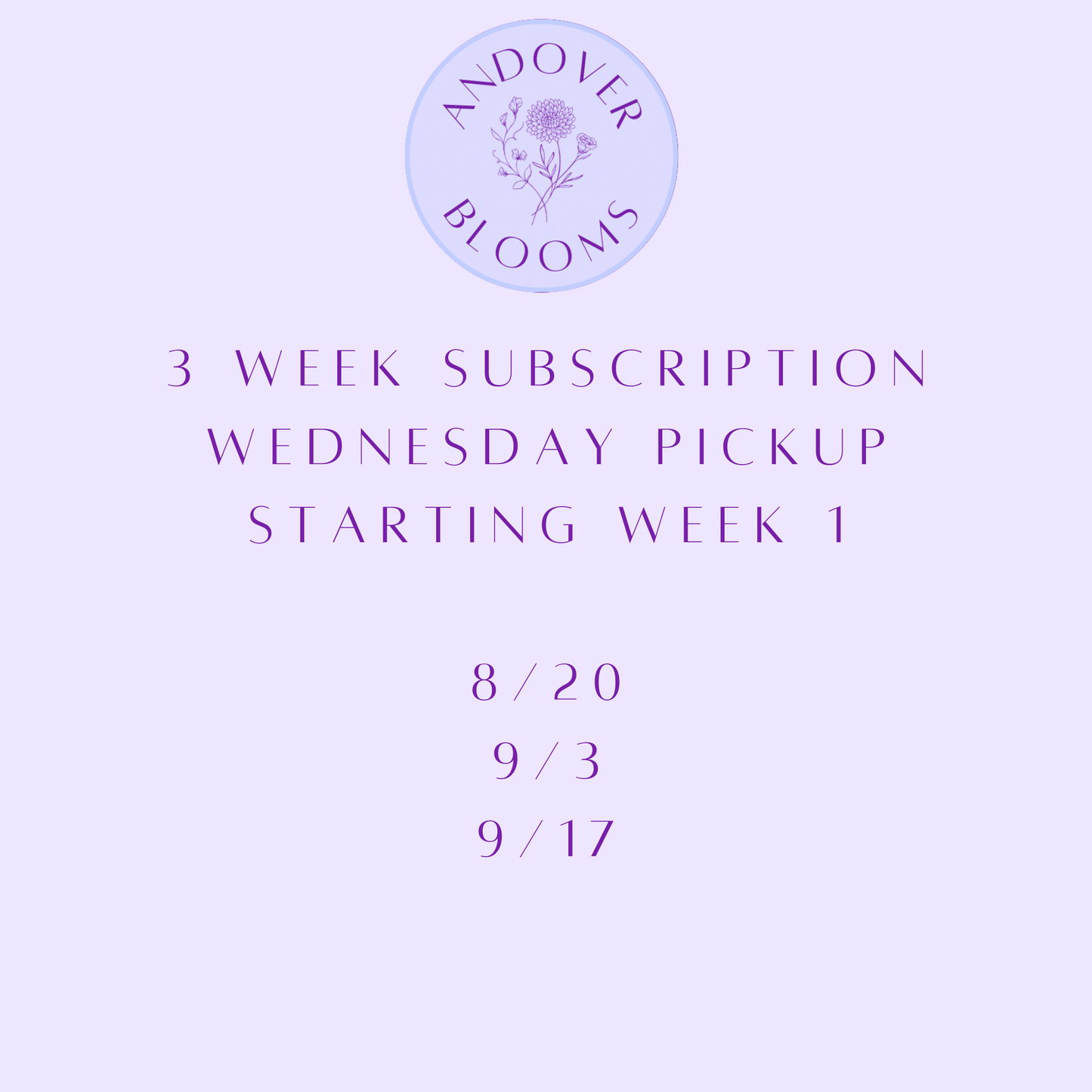 Late Summer 3 Weekly Flower Subscription - Wednesday (1)