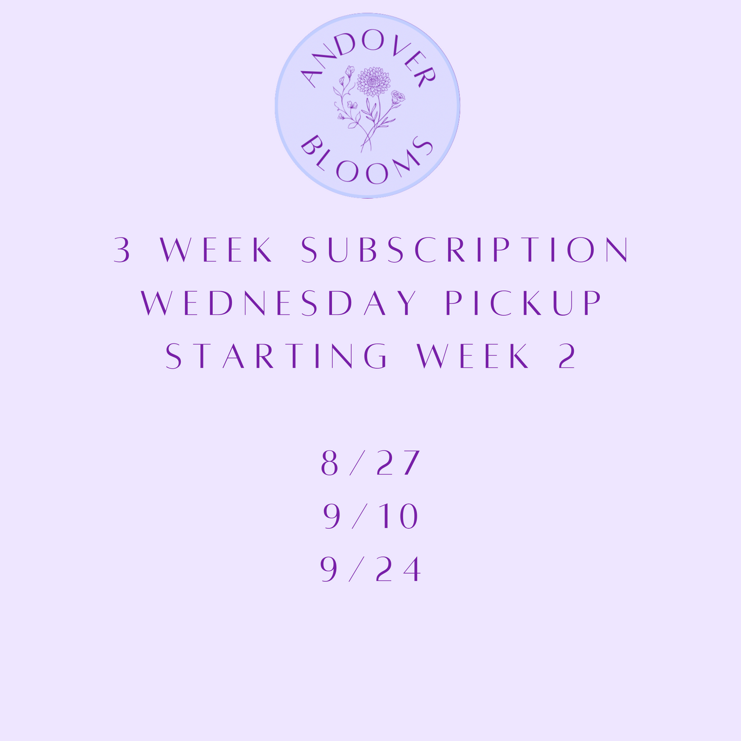 Late Summer 3 Weekly Flower Subscription - Wednesday (2)